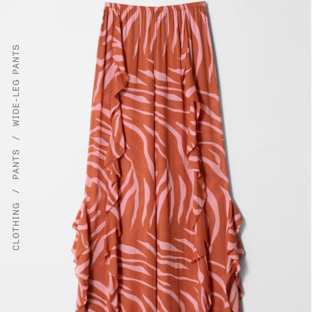 & Other Stories Frilled Wide-Leg Trousers